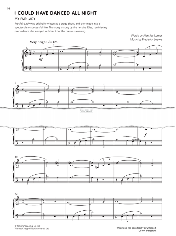 Produktgalerie: Seite 1 von 1 I Could Have Danced All Night (from 'My Fair Lady'), Frederick Loewe, Klavier