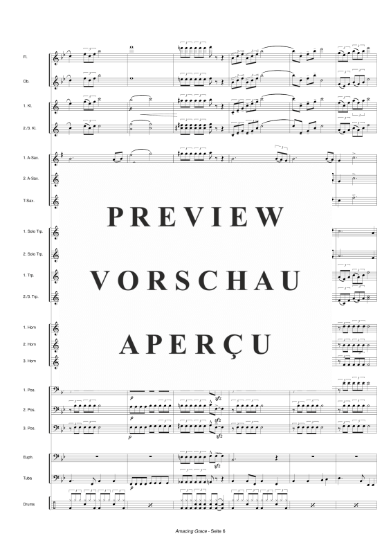 gallery: Amazing Grace, , Solo für 2 Trompeten/Cornets und Blasorchester
