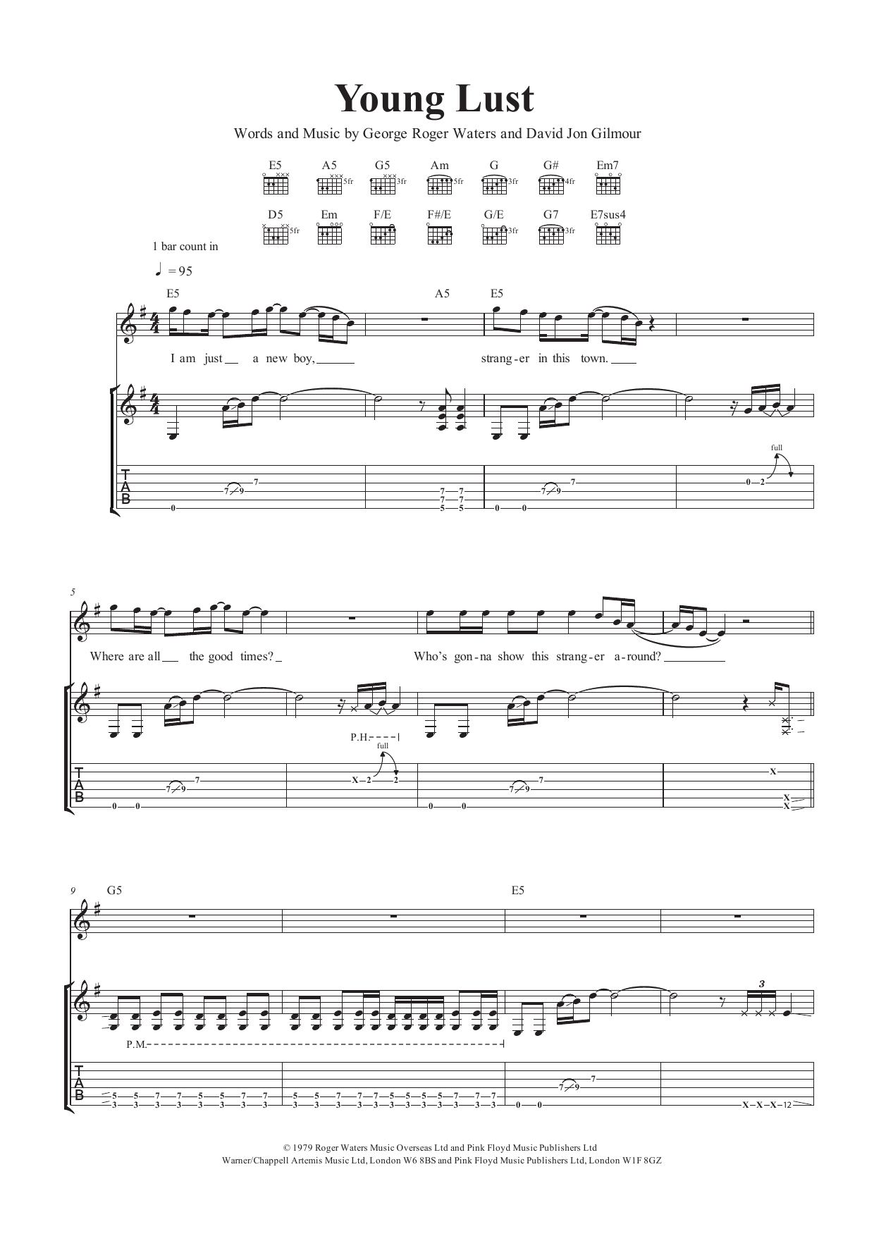 Produktgalerie: Seite 1 von 1 Young Lust, Pink Floyd, Gitarre