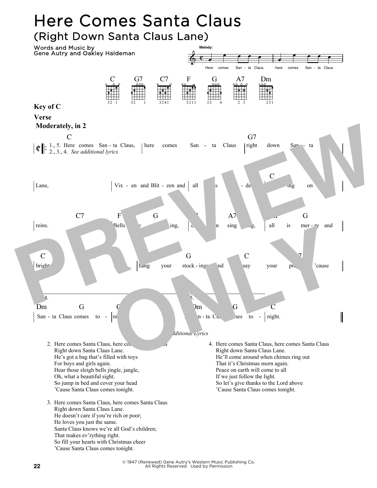 Product gallery: Page 1 of 1 Here Comes Santa Claus (Right Down Santa Claus Lane), Gene Autry
