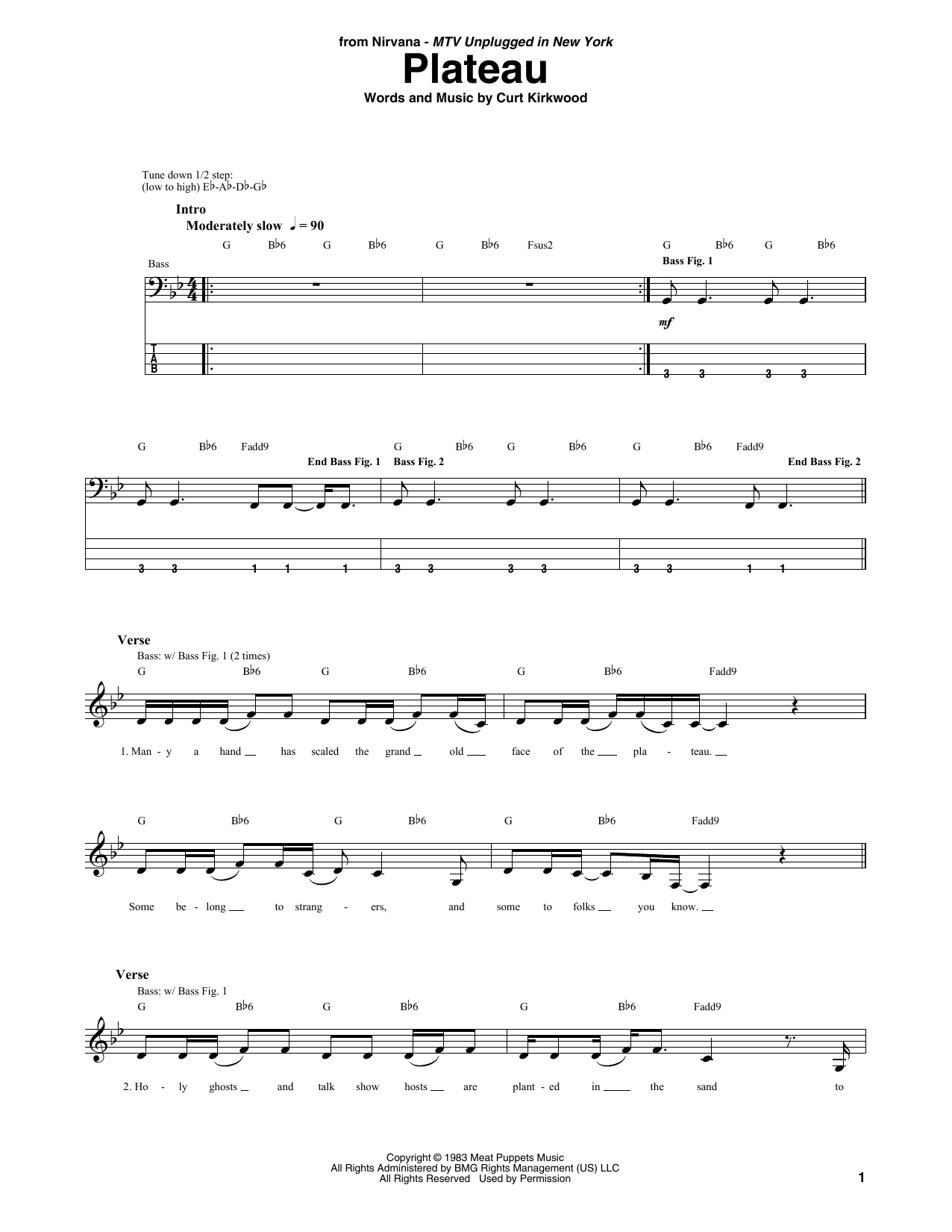 Produktgalerie: Seite 1 von 1 Plateau, Nirvana, E-Bass