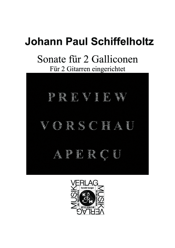 Produktgalerie: Seite 4 von 11 Sonate D Dur für zwei Galliconen, , Duo für 2 Gitarren bearbeitet
