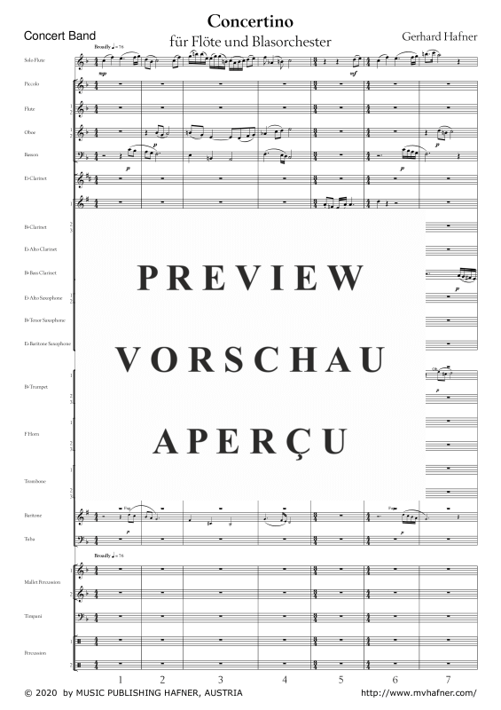 Product gallery: Page 6 of 11 Concertino, , (Flute solo and large wind orchestra)