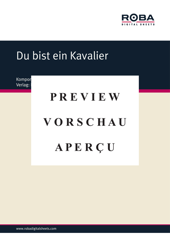 Product gallery: Page 2 of 3 Du bist ein Kavalier , , (Piano solo with underlaid text)