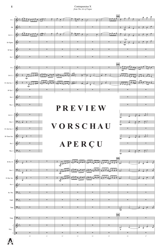 Produktgalerie: Seite 11 von 17 Contrapunctus 10 aus Kunst der Fuge , , (Concert Band)