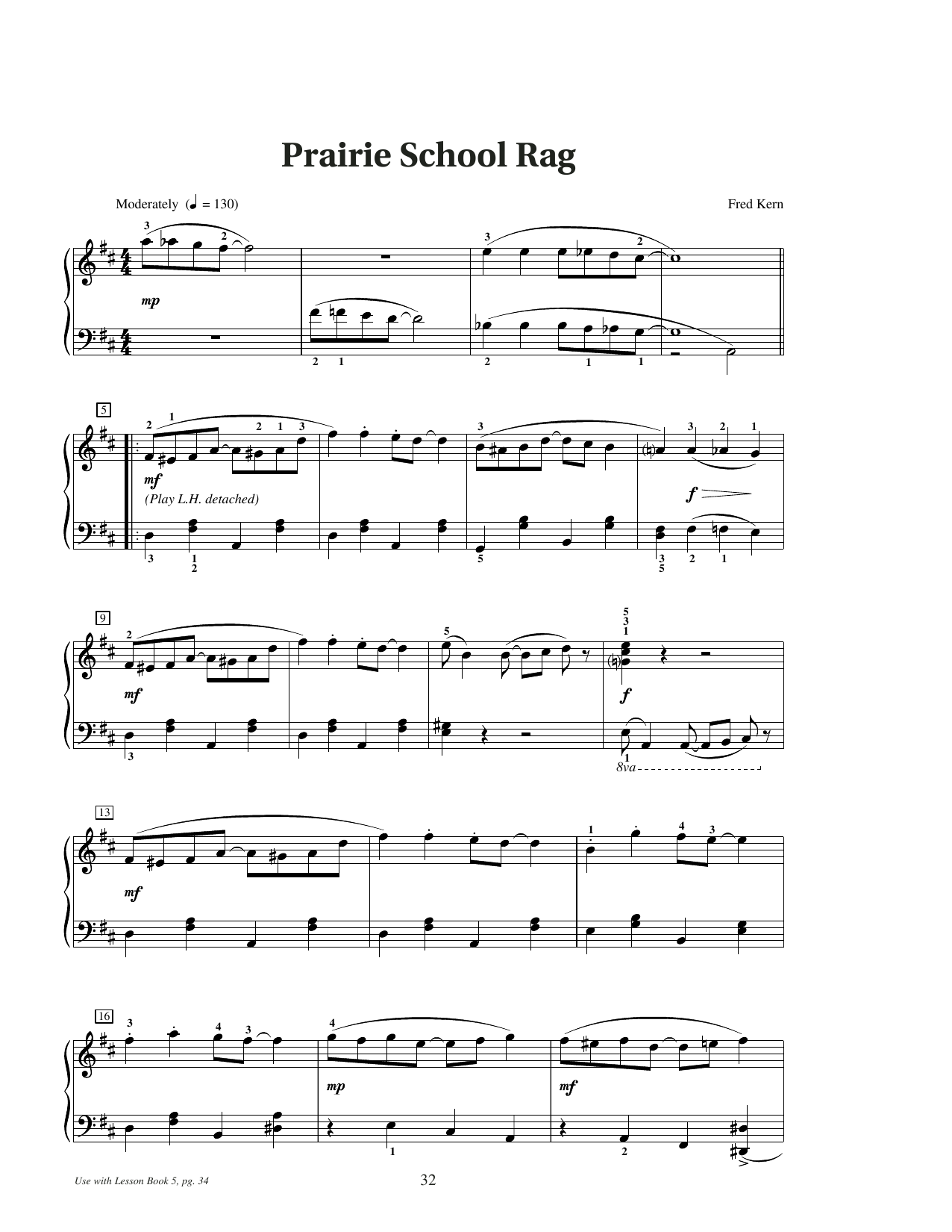 Produktgalerie: Seite 1 von 1 Prairie School Rag, Fred Kern, Klavier