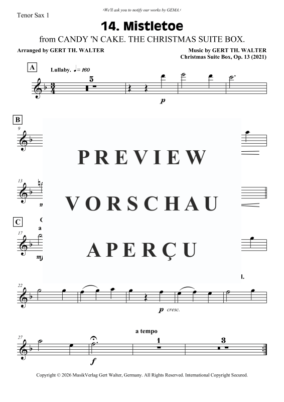 Produktgalerie: Seite 7 von 10 Mistletoe, , Saxophon Quartett
