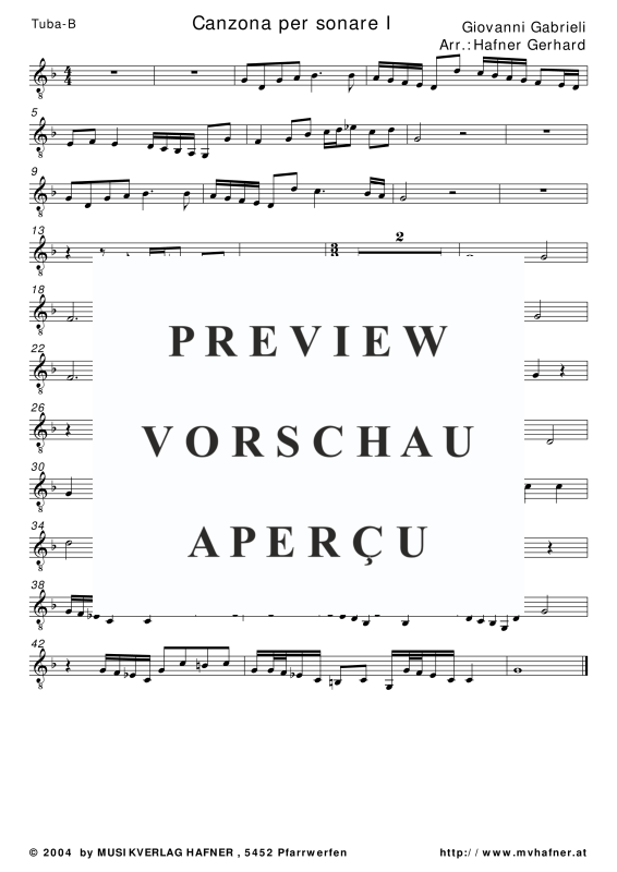 Produktgalerie: Seite 8 von 11 Canzona per sonare I, , (Blechbläser Quintett)