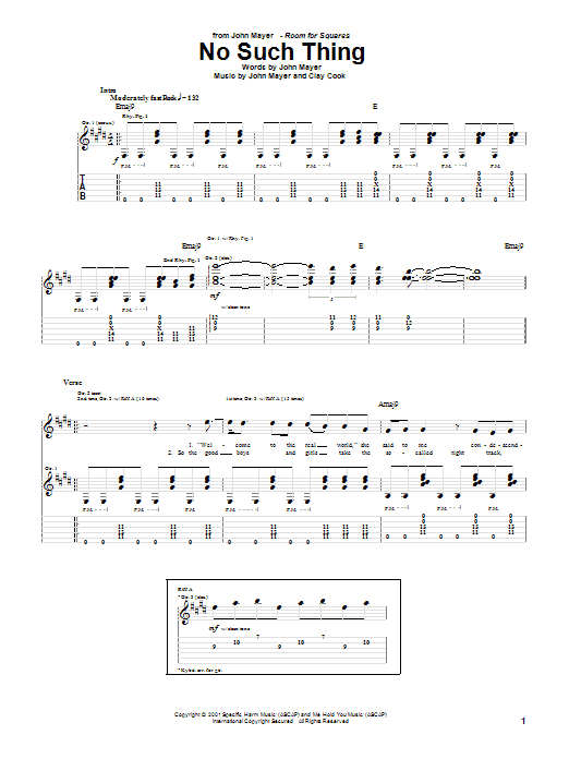 Product gallery: Page 1 of 1 No Such Thing, John Mayer