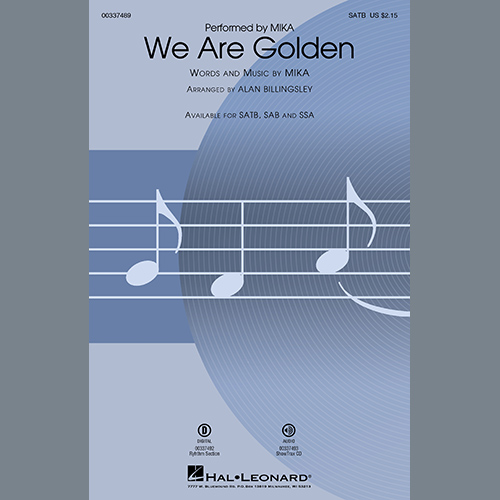 cover: We Are Golden (arr. Alan Billingsley), Mika, Chor
