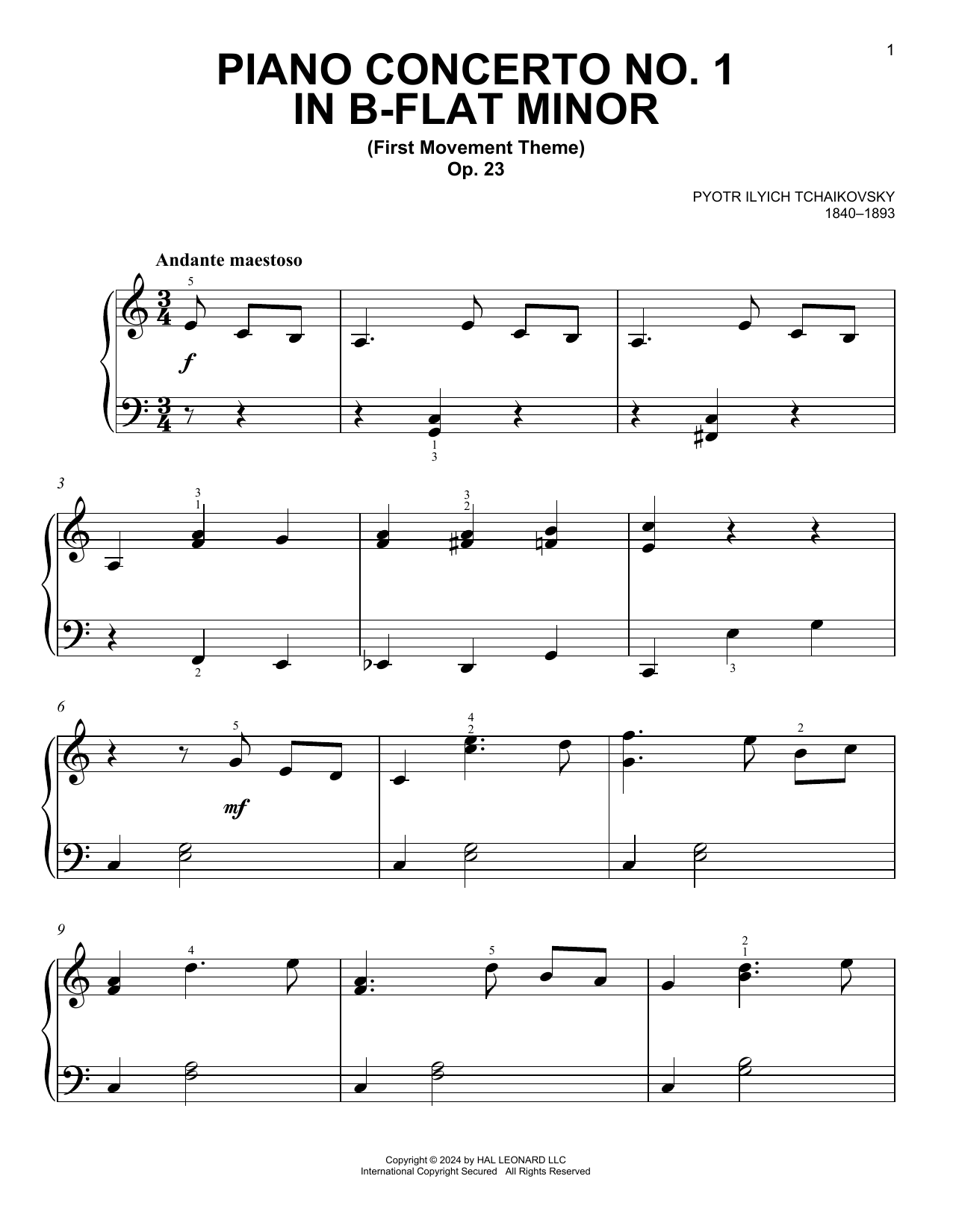 Produktbild zu: Piano Concerto No. 1 In B-Flat Minor, Op. 23, First Movement Excerpt