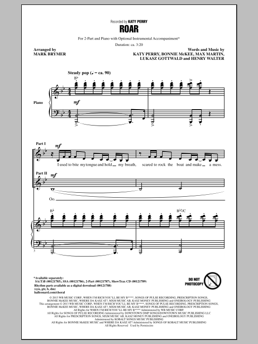 Product picture to: Roar (arr. Mark Brymer)