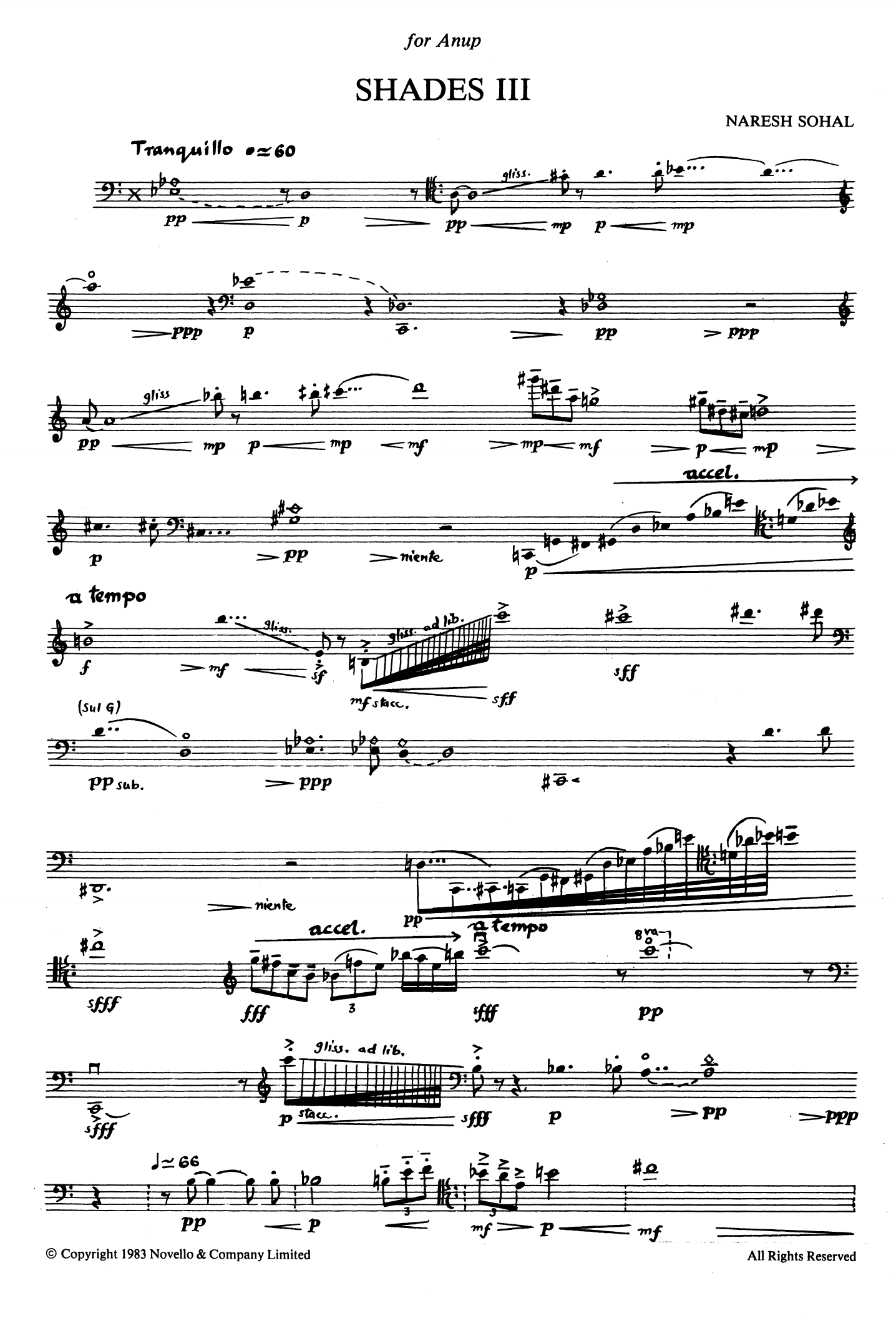 Produktgalerie: Seite 1 von 1 Shades III, Naresh Sohal, Violoncello