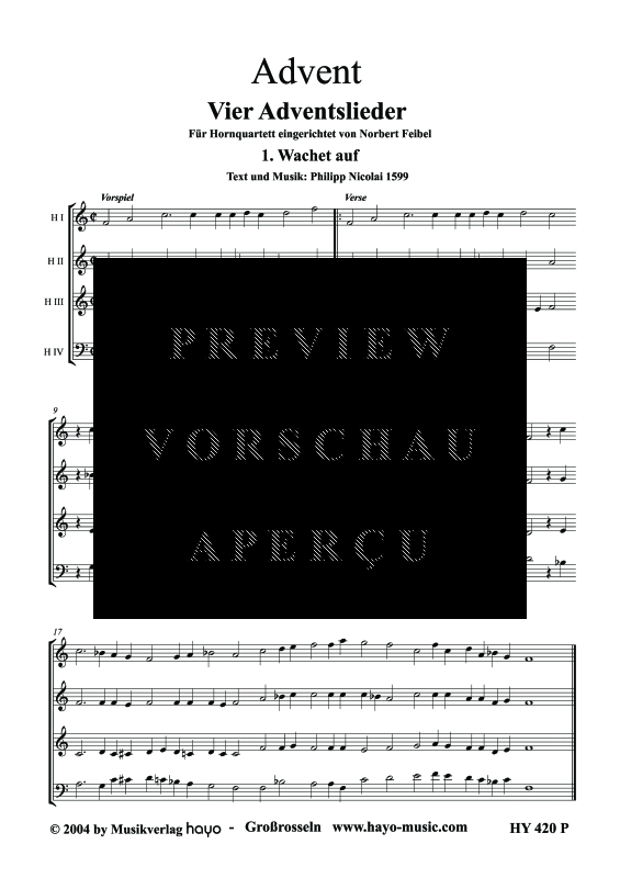 gallery: Advent - Vier Adventslieder, , (Horn Quartett)