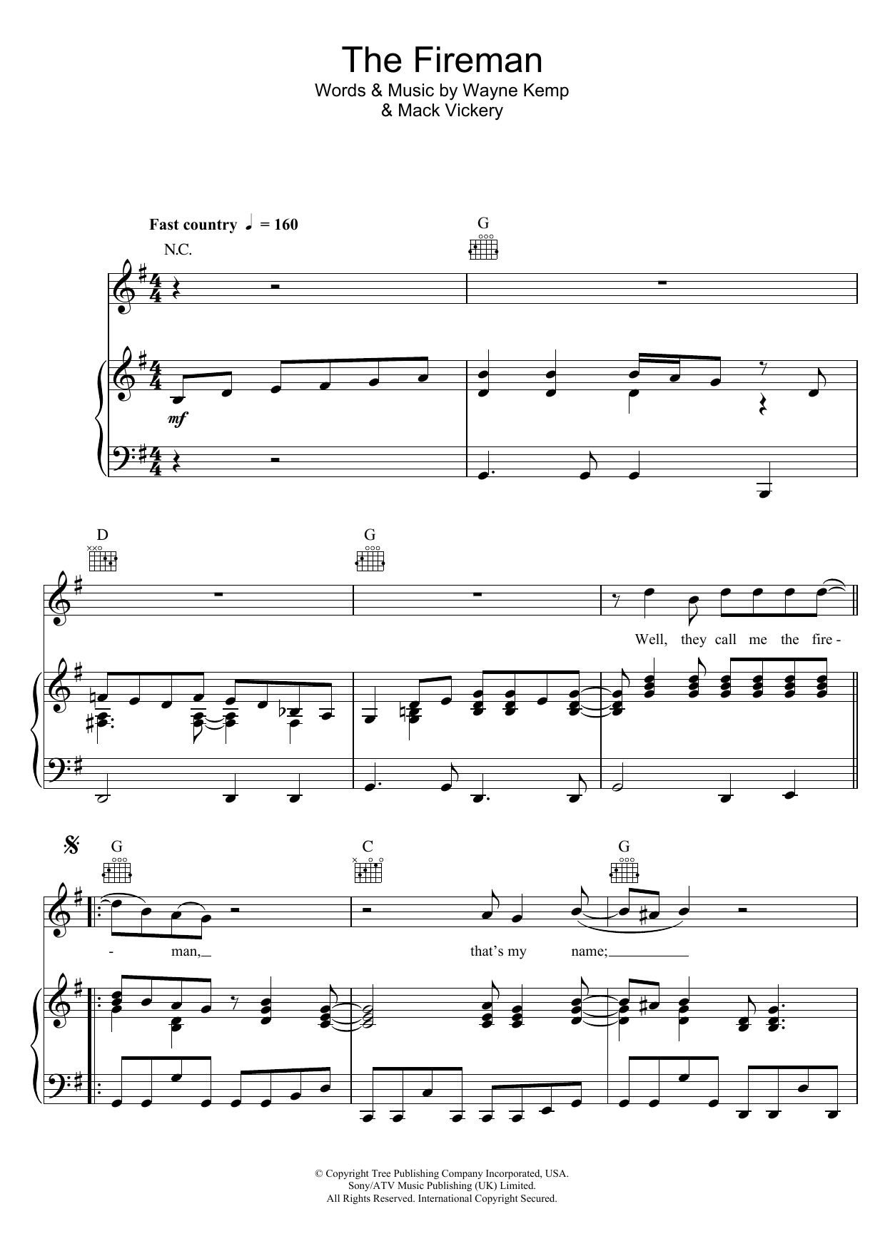 Produktgalerie: Seite 1 von 1 The Fireman, George Strait, Gesang, Gitarre, Klavier