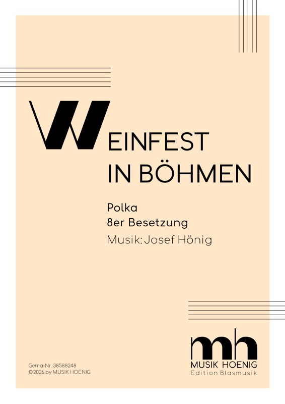 cover: Weinfest in Böhmen, , Blechbläser Septett und Schlagzeug