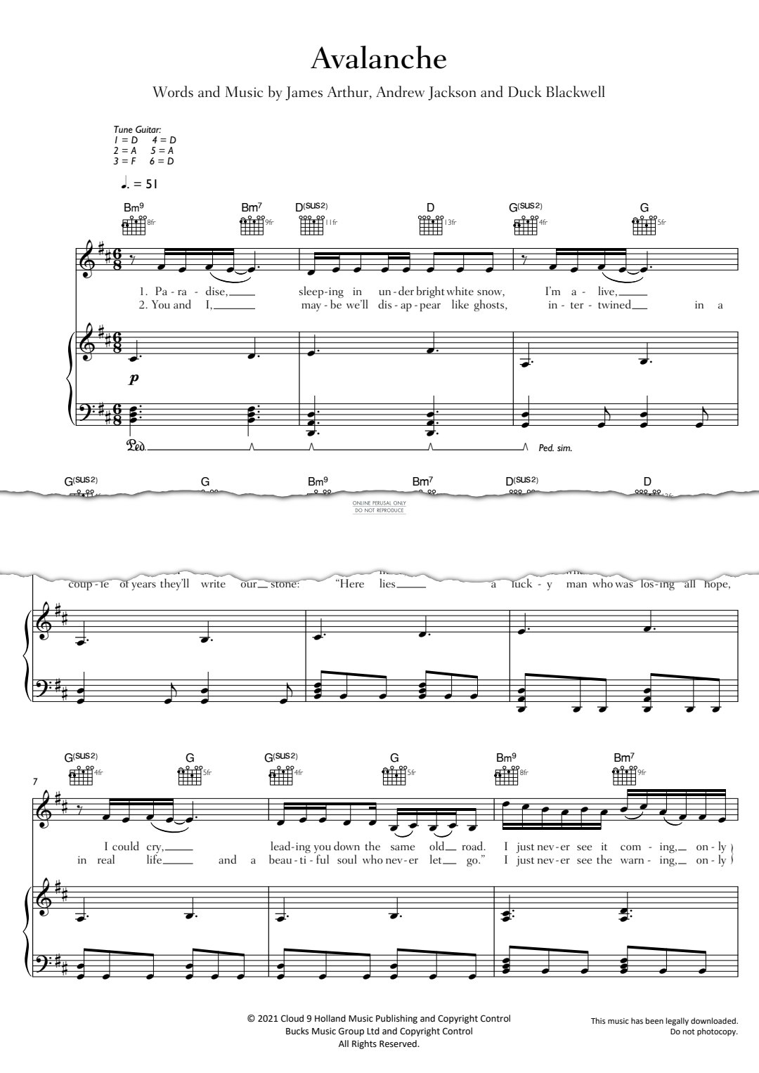 Produktgalerie: Seite 1 von 1 Avalanche, James Arthur, Gesang, Gitarre, Klavier