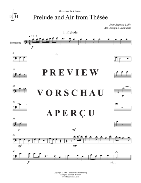 Produktgalerie: Seite 14 von 15 Prelude and Air from Thésée , , (Blechbläserquintett)
