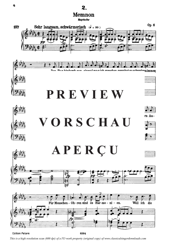 Product gallery: Page 2 of 4 Memnon D.541, , High Voice and Piano