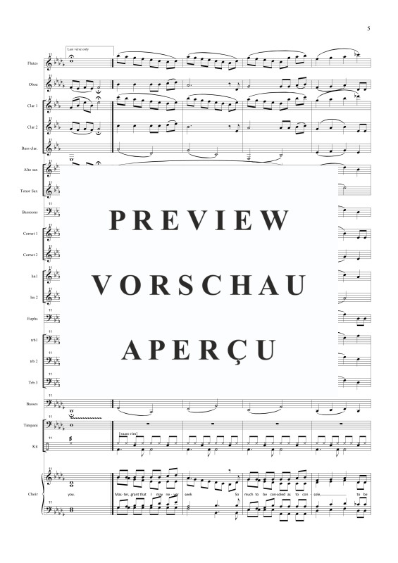 Produktgalerie: Seite 8 von 11 Make me a channel of your peace, , Gemischter Chor und Concert Band