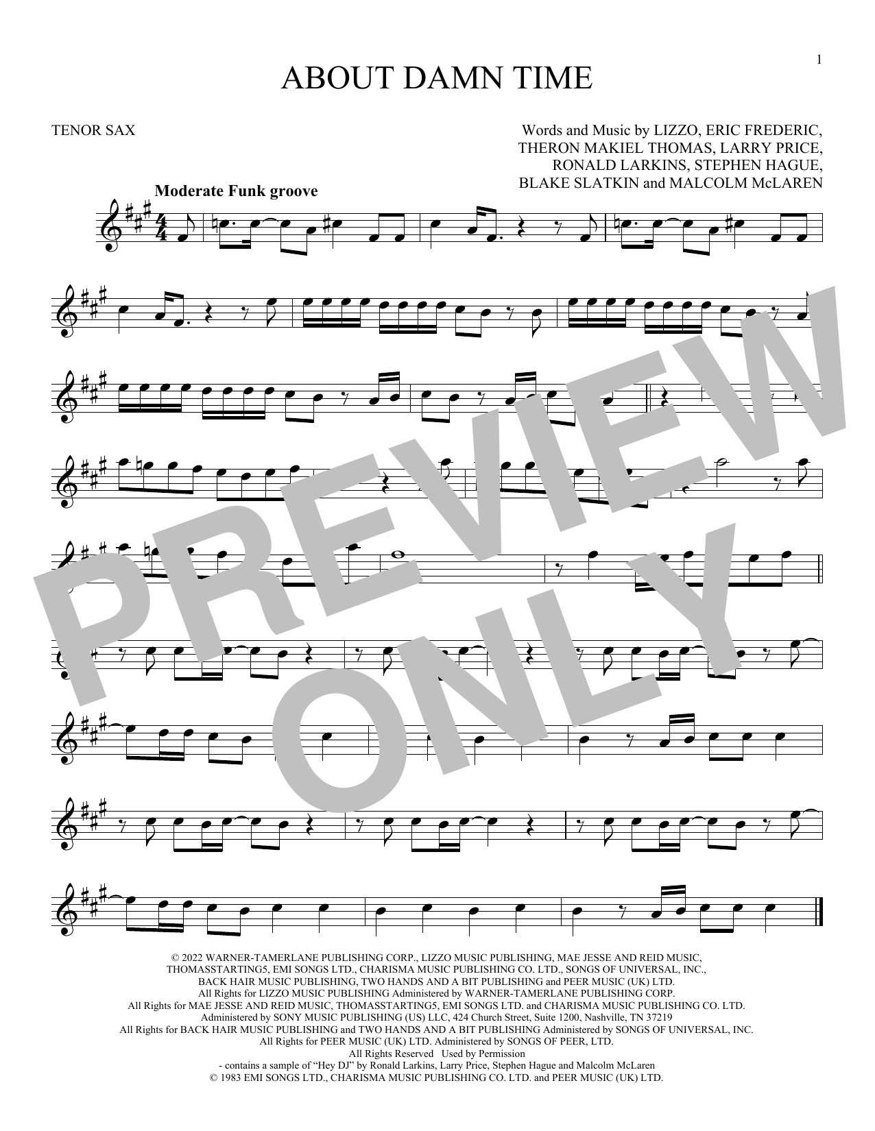 Product gallery: Page 1 of 1 About Damn Time, Lizzo