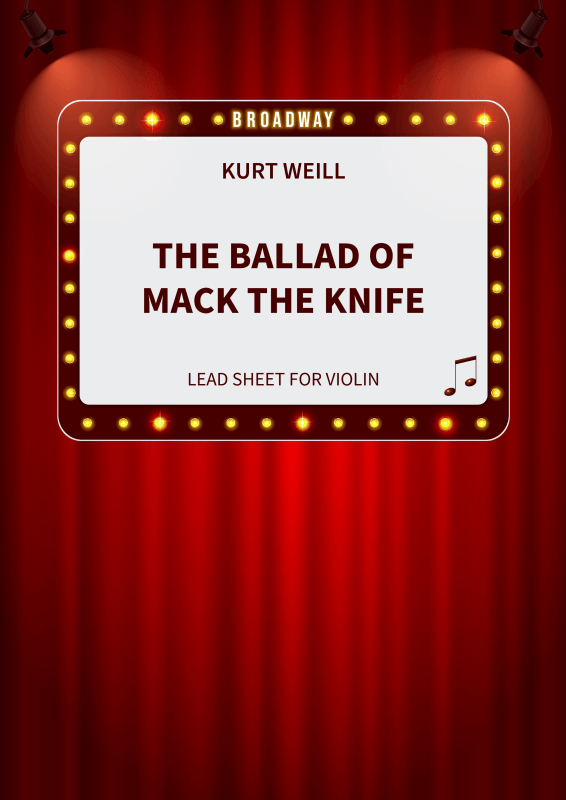 Product picture to: The Ballad of Mack the KnifeKurt Weill