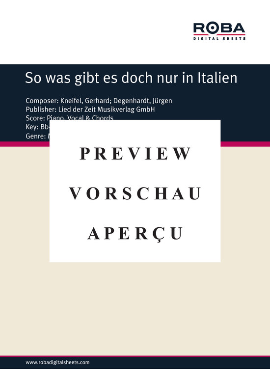 Product gallery: Page 2 of 5 So was gibt es doch nur in Italien , , Piano and Voice