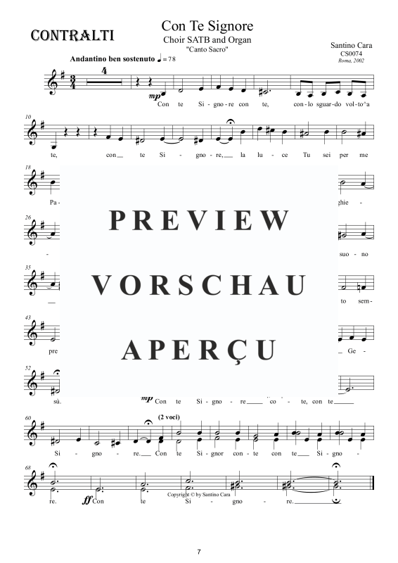 Produktgalerie: Seite 8 von 10 Con Te Signore, , Gemischter Chor und Orgel