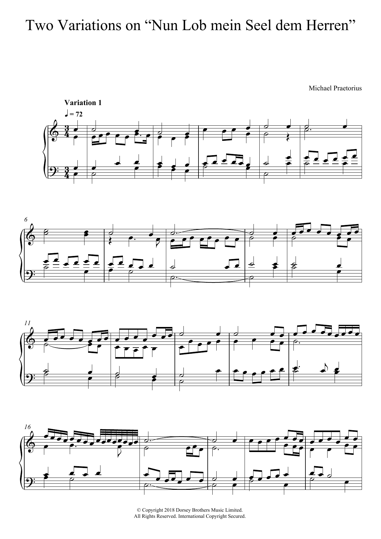 Produktbild zu: Two Variations On 'Nun Lob Mein Seel Dem Herren'