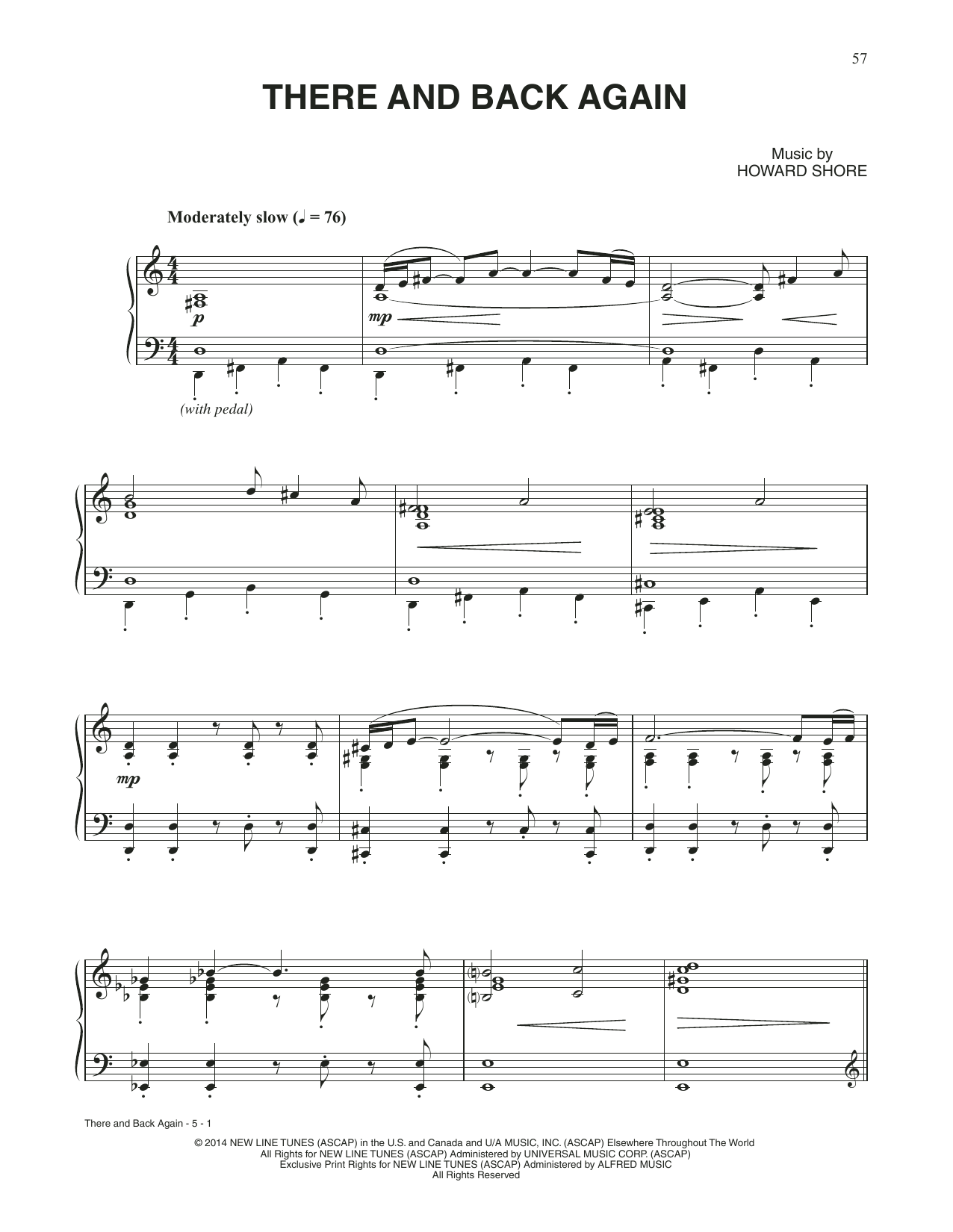 Product gallery: Page 1 of 1 There And Back Again (from The Hobbit: The Battle of the Five Armies), Howard Shore