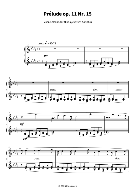 gallery: Prélude op. 11 Nr. 15, , Klavier Solo