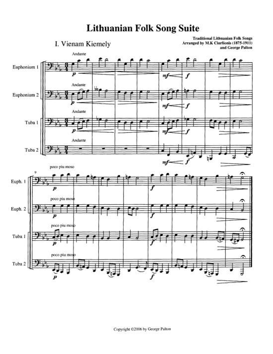 Product picture to: Lithuanian Folk Song Suite Traditional