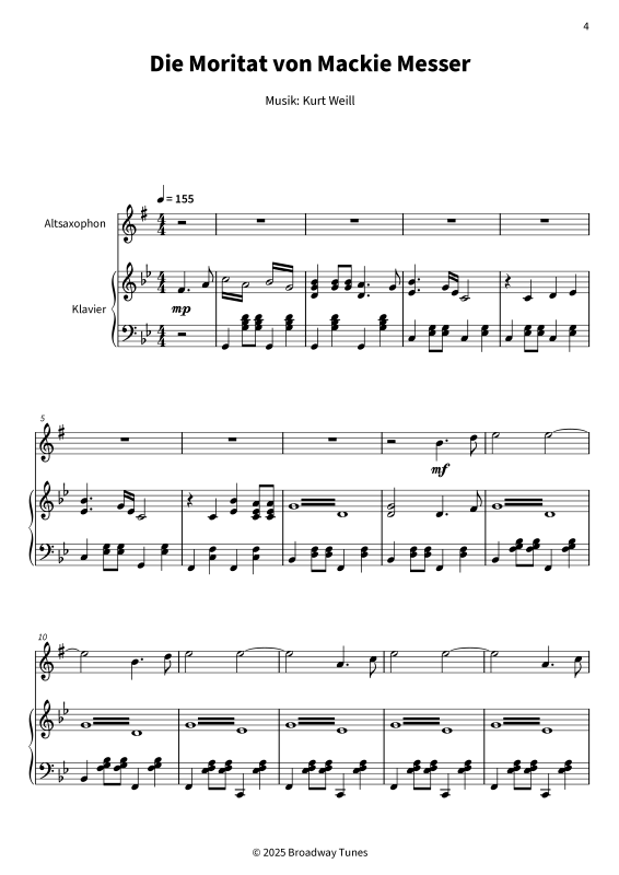 gallery: Die Moritat von Mackie Messer, , (Alt-Saxophon und Klavier)