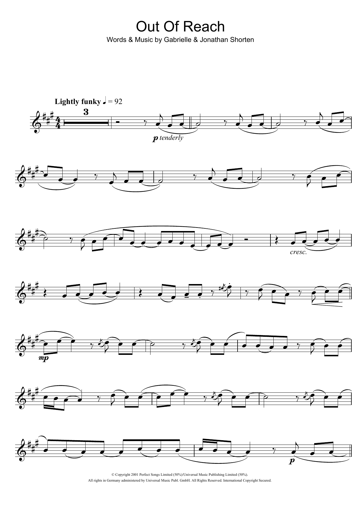 Product gallery: Page 1 of 1 Out Of Reach, Gabrielle