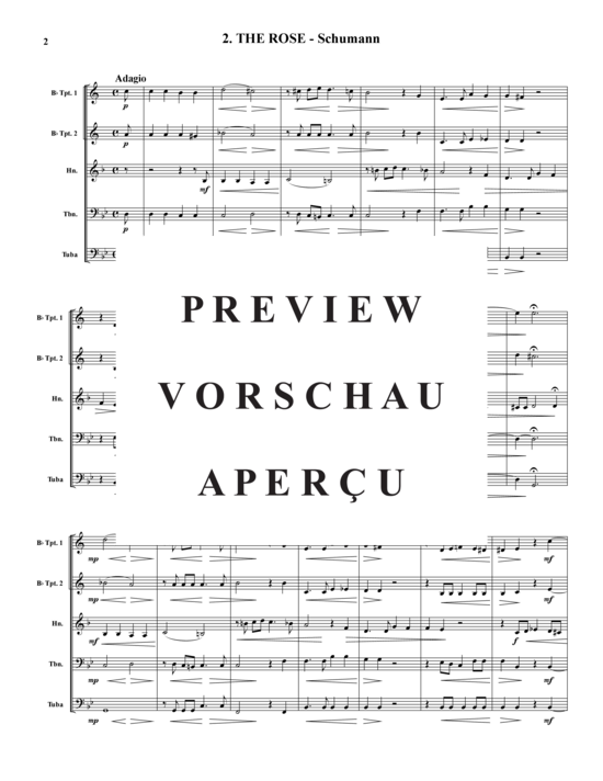 Produktgalerie: Seite 3 von 15 3 Kunstlieder  , , (Blechbläserquintett)