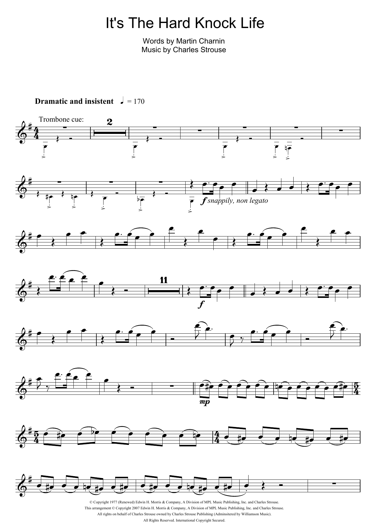 Product gallery: Page 1 of 1 It's The Hard-Knock Life (from Annie), Charles Strouse