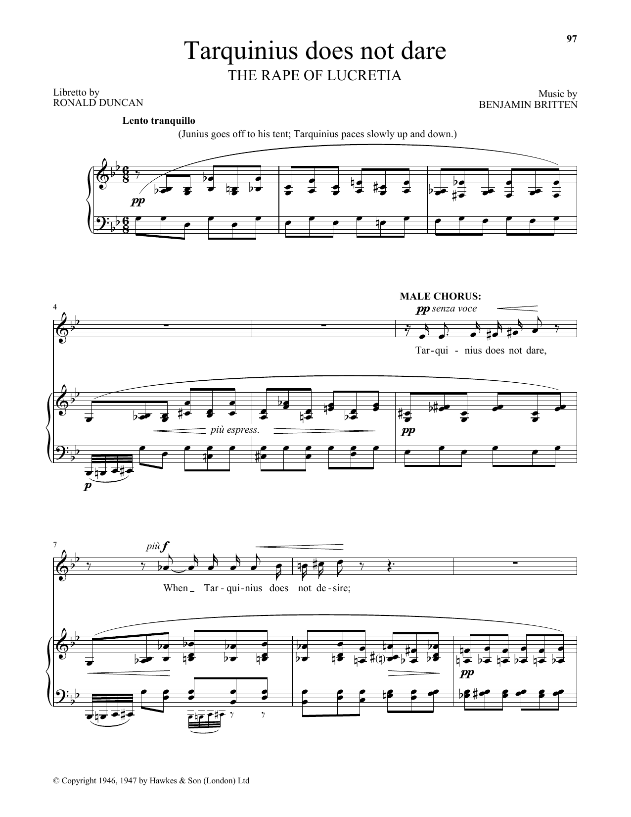 Produktbild zu: Tarquinius does not dare (from The Rape Of Lucretia)