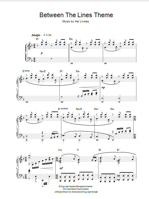 Produktbild zu: Between The Lines Theme