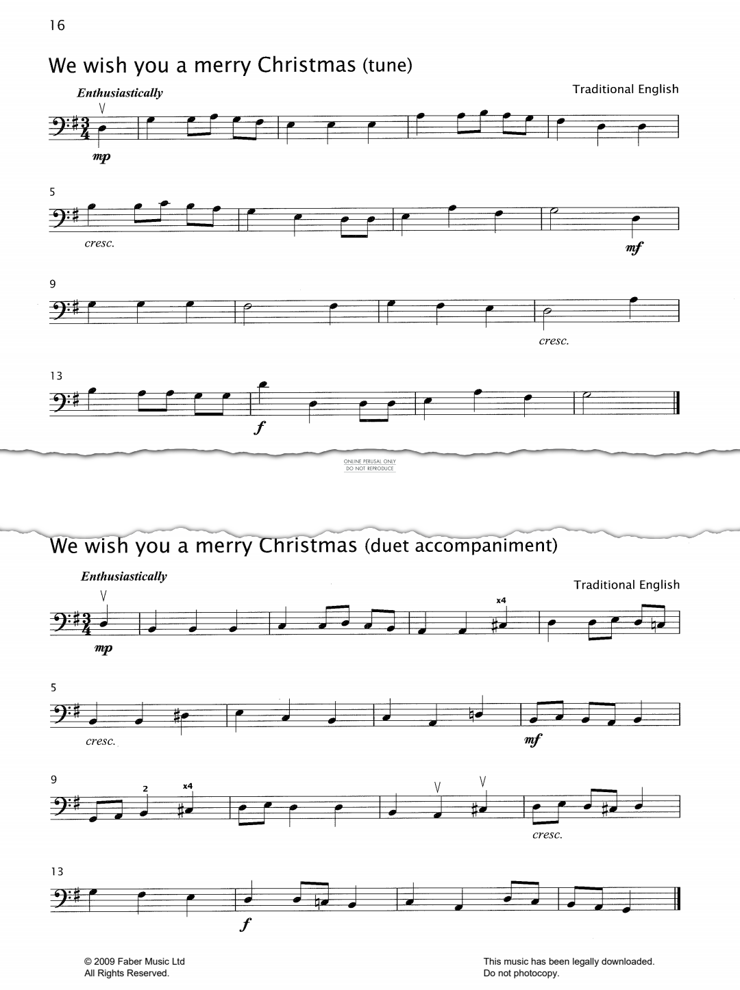 Produktgalerie: Seite 1 von 1 We Wish You A Merry Christmas, Traditional, Violoncello