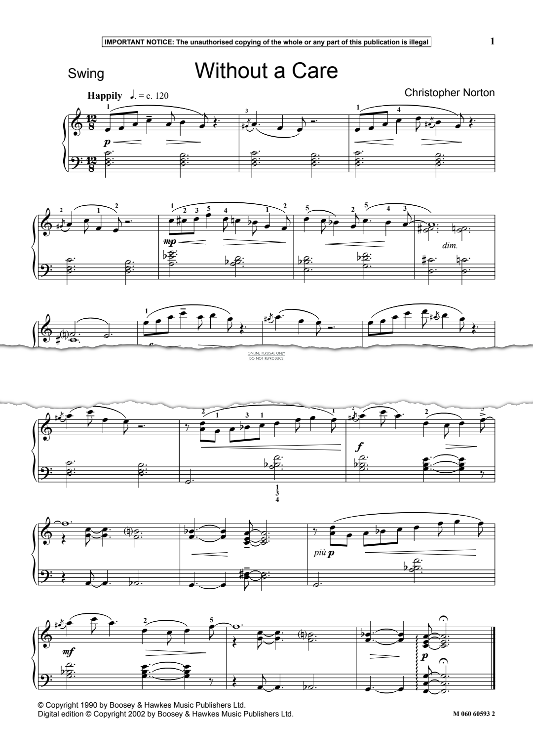 Produktgalerie: Seite 1 von 1 Without A Care, Christopher Norton, Klavier