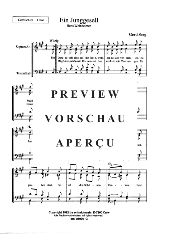 Product gallery: Page 2 of 4 Ein Junggesell , , (mixed choir)