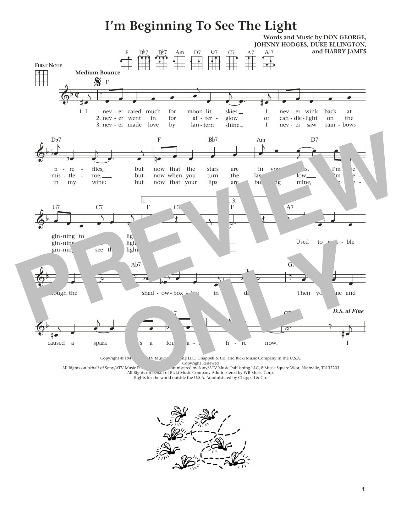 Product gallery: Page 1 of 1 I'm Beginning To See The Light (from The Daily Ukulele) (arr. Liz and Jim Beloff), Duke Ellington