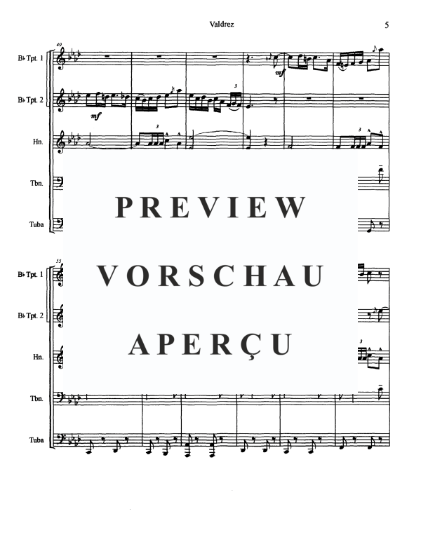 Produktgalerie: Seite 7 von 11 Valdrez, , Blechbläserquintett
