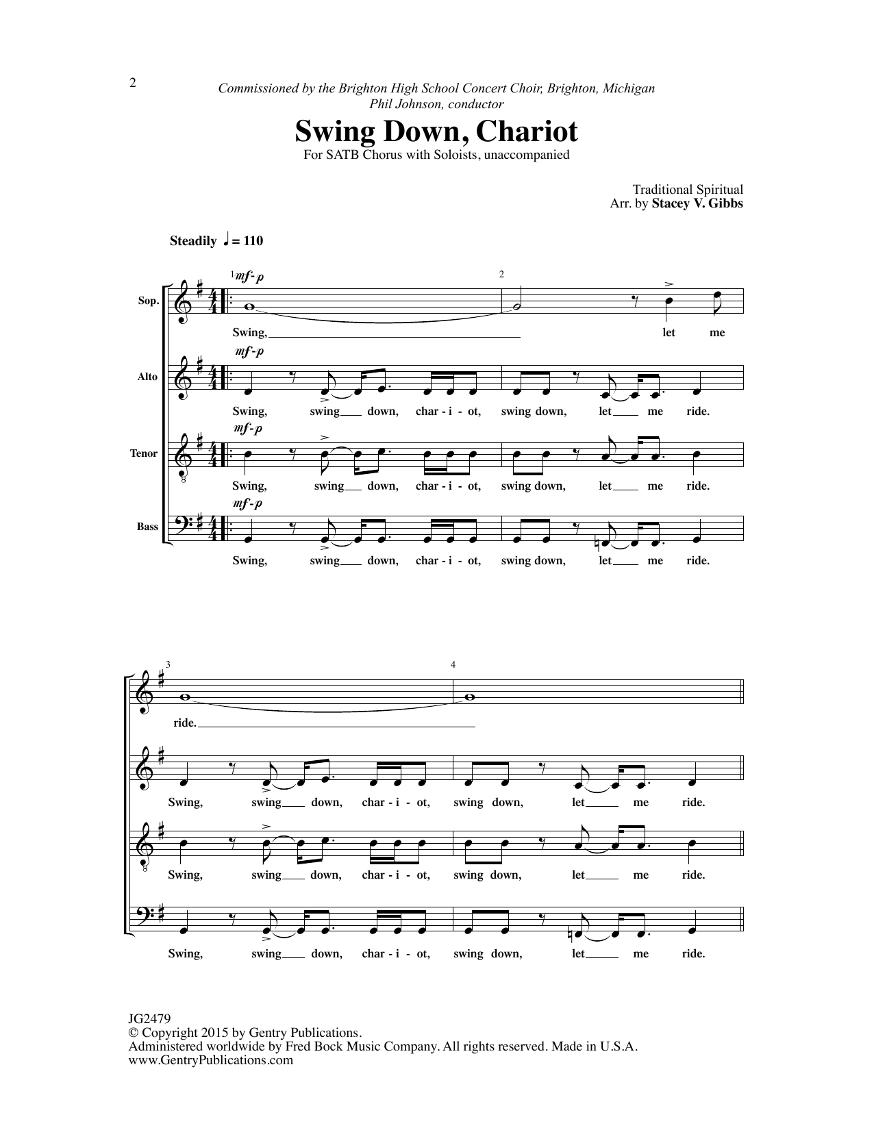 Produktbild zu: Swing Down, Chariot (arr. Stacey V. Gibbs)