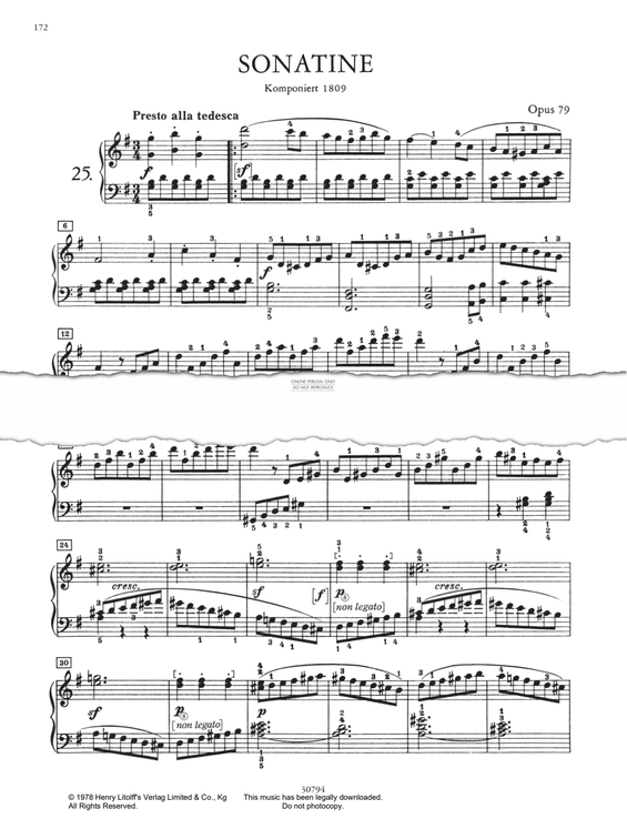 Produktbild zu: Piano Sonata No. 25 In G Major Op.79 (Cuckoo)