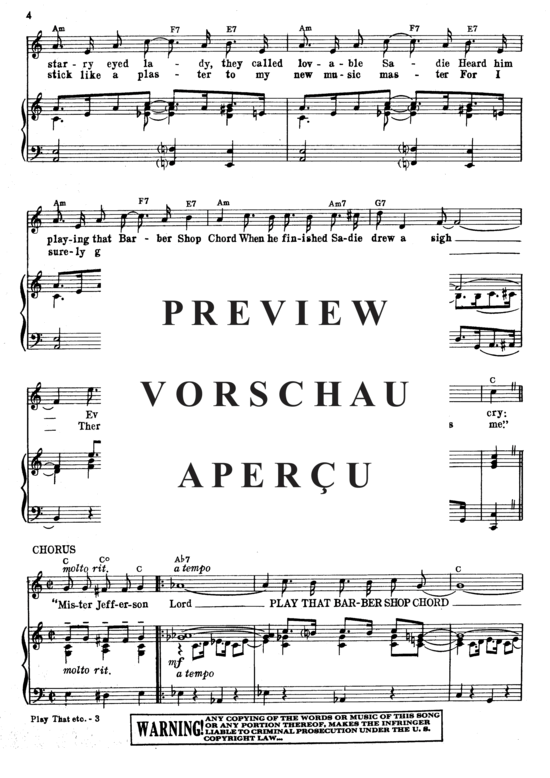 gallery: Play That Barber Shop Chord , Soundtrack, (Klavier + Gesang)