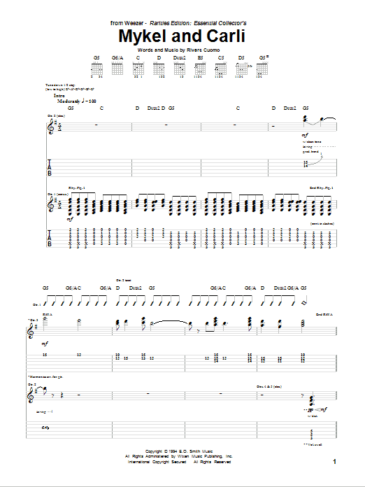 Produktgalerie: Seite 1 von 1 Mykel And Carli, Weezer, Gitarre