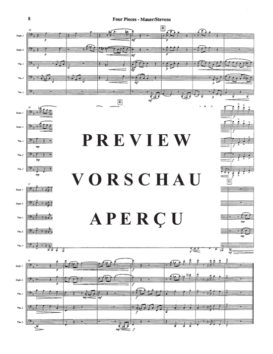 Product gallery: Page 10 of 21 Four Pieces , , (Tuba Quintet EETTT)