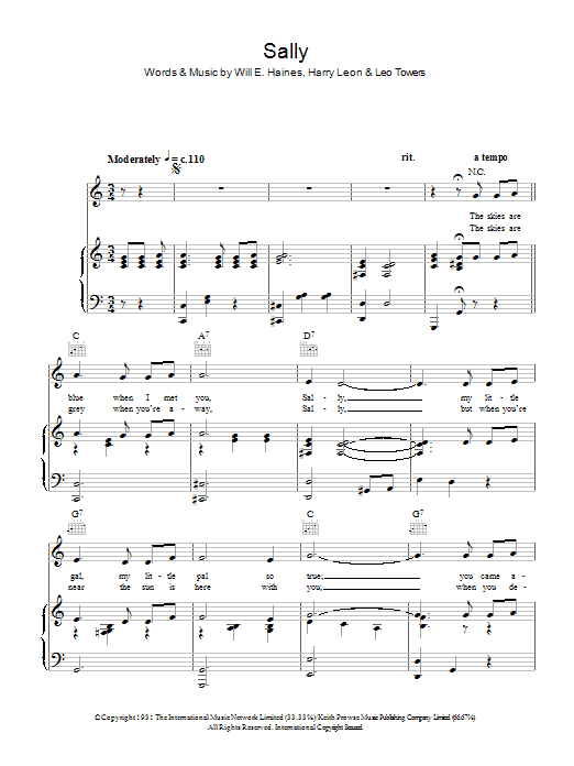 Product picture to:  Sally - Gracie Fields