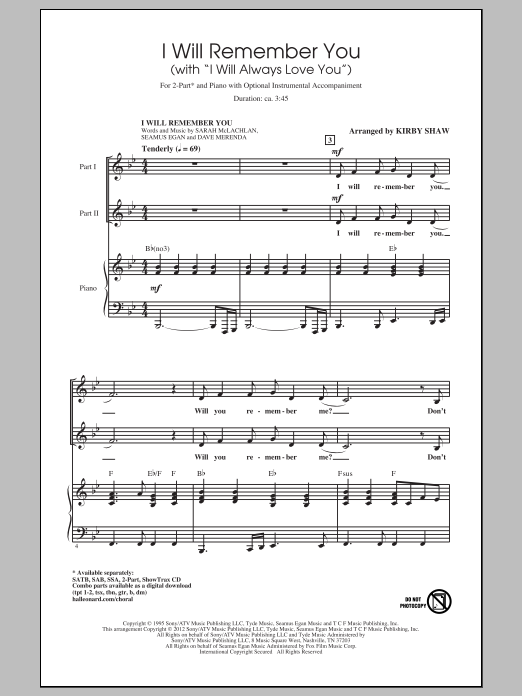 Produktbild zu: I Will Remember You (with I Will Always Love You)